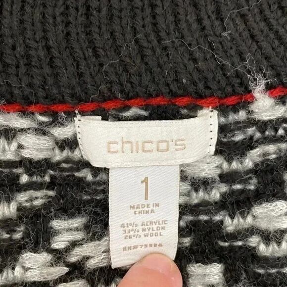 CHICO’S Mystic Checkered Mix Plaid Sweater Coat - Picture 6 of 13